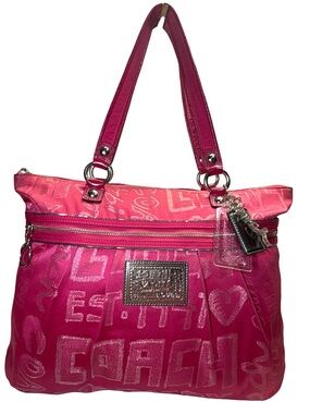 Coach Poppy Hot Pink Lurex Tote Bag
EUC!